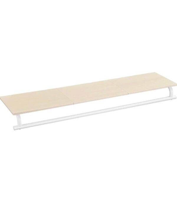 Sieninė drabužių kabykla su lentyna ir drabužių skersiniu, 109 cm – SONGMICS