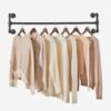 711YKtafdsL._AC_SL1500_ Sieninės drabužių kabyklos 112cm, 2 vnt., industrinio stiliaus, juodos – SONGMICS