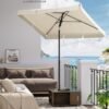 719qcEtVgcL._AC_SL1500_ EKPOZICINĖ PREKĖ Stačiakampis sodo skėtis nuo saulės, 230 × 150 cm, smėlio spalvos – SONGMICS
