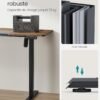Elektrinis reguliuojamo aukščio darbo stalas, 160 × 70 cm,  – SONGMICS