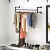 71FqBuWcxeL._AC_SL1500_ Sieninės drabužių kabyklos 112cm, 2 vnt., industrinio stiliaus, juodos – SONGMICS