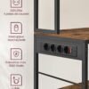 Virtuvės lentyna su elektros lizdais, stalčiumi ir 12 kabliukų, 100 cm – VASAGLE