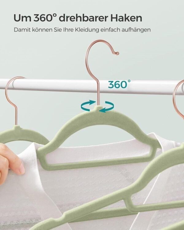 Aksominės drabužių pakabos, 50 vnt. SONGMICS