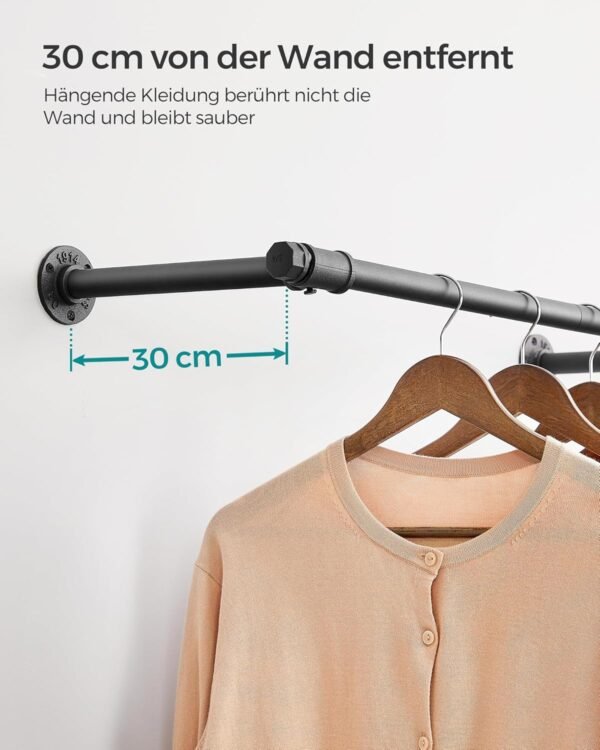 Sieninė drabužių kabykla, industrinio stiliaus 84cm SONGMICS