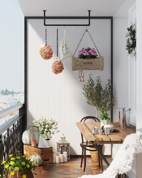 Sieninės drabužių kabyklos, 2 vnt., industrinio stiliaus, 92cm – SONGMICS