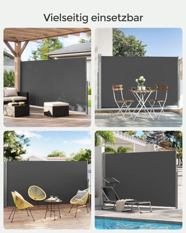 PAŽEISTA PREKĖ. Šoninė markizė 160x400cm Songmics