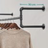81dTX+oV-pL._AC_SL1500_ Sieninės drabužių kabyklos 112cm, 2 vnt., industrinio stiliaus, juodos – SONGMICS