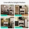 81vjGe7UuSL._AC_SL1500_ Naujų naktinių staliukų rinkinys su el lizdais, USB jungtimis Linsy Home