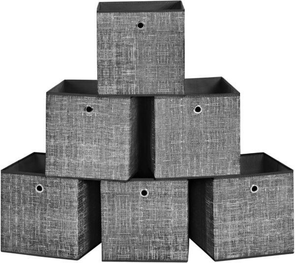 Medžiaginės daiktų laikymo dėžės, 6 vnt., sulankstomos, 30 × 30 × 30 cm – SONGMICS