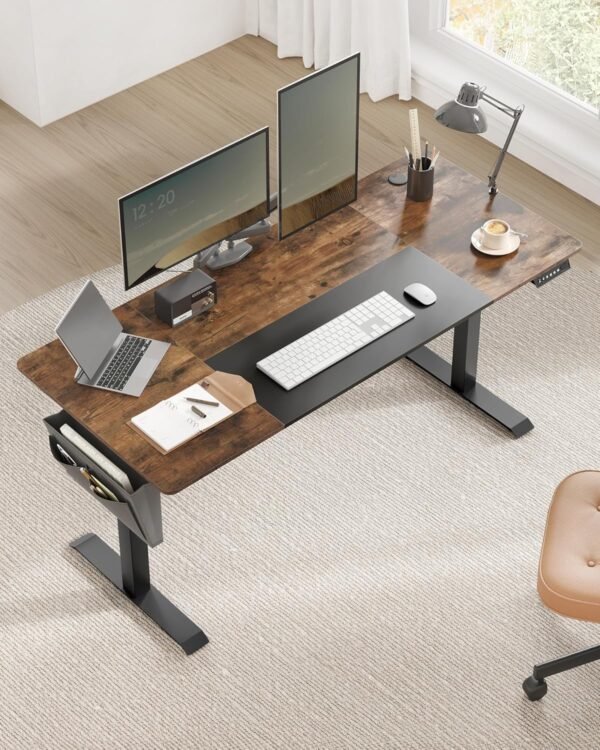 Elektrinis reguliuojamo aukščio darbo stalas, 160 × 70 cm,  – SONGMICS