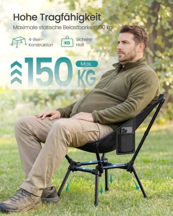 sulankstomos turistinės kėdės 2vnt. Songmics Telpančios į kuprinę