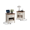 Untitled design Naujų naktinių staliukų rinkinys su el lizdais, USB jungtimis Linsy Home