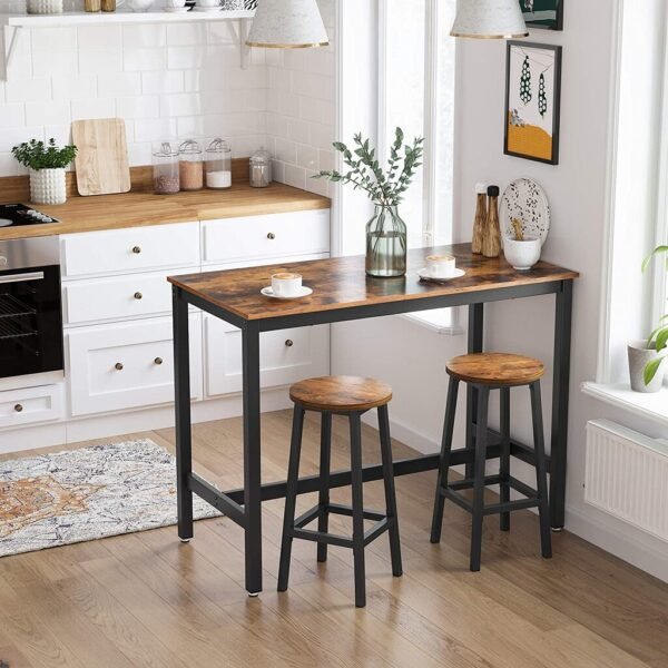 Baro kėdės, 2 vnt., 65 cm, industrinio stiliaus – VASAGLE