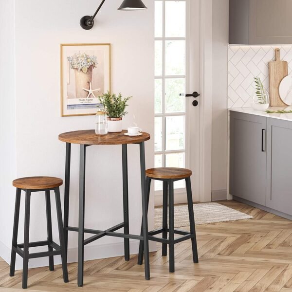 Baro kėdės, 2 vnt., 65 cm, industrinio stiliaus – VASAGLE