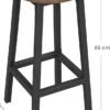 Baro kėdės, 2 vnt., 65 cm, industrinio stiliaus – VASAGLE