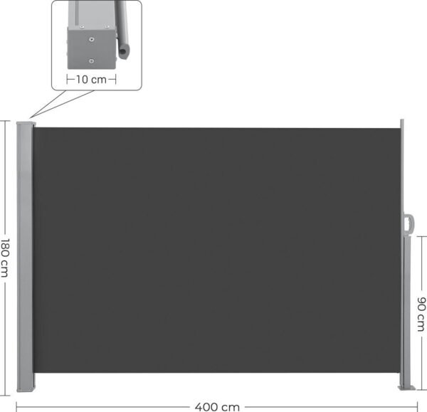 Ištraukiama šoninė markizė 160x400cm Songmics