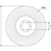 Lamelinis šlifavimo diskas 125 × 22,23 mm, P40 – metalui ir paviršių šlifavimui