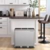 Rūšiavimo šiukšliadėžė 3 × 18 l su pedalais, 54 l– SONGMICS
