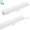 Sieninės lentynos, 2 vnt., 60 cm, baltos, blizgios – SONGMICS