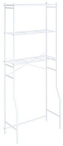 Metalinė lentyna virš skalbimo mašinos su 3 lentynomis, 68 × 25 × 160 cm, balta – VCM