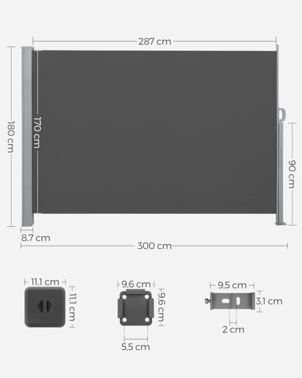 613G6uXmu9L._AC_SL1500_ Šoninė markizė balkonui ir terasai