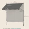 615JOmv+YlL._AC_SL1500_ Balkono markizė 250 × 120 cm su rankena, reguliuojamo aukščio, antracito – SONGMICS