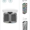 Dviguba rūšiavimo šiukšliadėžė 2 × 20 l su pedalais, 40 l, balta – SONGMICS
