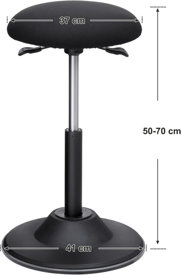Ergonomiška aktyvaus sėdėjimo kėdė, reguliuojamo aukščio, juoda – SONGMICS