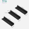 Naujų sieninių lentynėlių rinkinys 3vnt. 3 vnt., 38 cm, juodos – SONGMICS