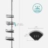 61s+njeh1VL._AC_SL1500_ Teleskopinė kampinė dušo lentyna su 4 lentynėlėmis, 80–323 cm, juoda – SONGMICS