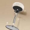 Reguliuojamo aukščio pasukama kosmetinė taburetė 44–60 cm, balta – VASAGLE
