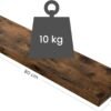 Pakabinama plaukiojanti sieninė lentyna 80 × 20 cm, ruda – VASAGLE