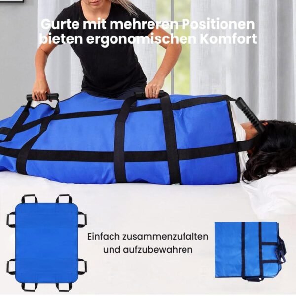 Paciento perkėlimo neštuvas 100 × 120 cm su 8 rankenomis