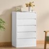 710yH55THjL._AC_SL1500_ Moderni balta komoda su 5 stalčiais, 60 × 40 × 97,4 cm – VASAGLE