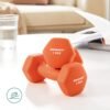 Hantelių rinkinys 2 × 1,5 kg, šešiakampiai su neopreno danga – SONGMICS