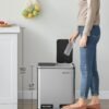 71C9feTOOpL._SL1500_ Dviguba rūšiavimo šiukšliadėžė 2 × 15 l su pedalais, 30 l, aliuminė – SONGMICS