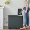Rūšiavimo šiukšliadėžė 3 × 18 l su pedalais, 54 l– SONGMICS