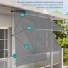 71Ta-MR86ZL._AC_SL1500_ Balkono markizė 250 × 120 cm su rankena, reguliuojamo aukščio, antracito – SONGMICS