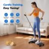 Sukamoji Twist Board treniruočių lenta su pasipriešinimo gumomis, juoda – MERACH