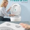 O formos unitazo dangtis su Soft-Close mechanizmu, greitai nuimamas, baltas – SONGMICS