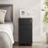 71WP9-He33L._AC_SL1500_ Mobili metalinė dokumentų spintelė su 3 stalčiais, ratukais ir užraktu, juoda – SONGMICS