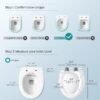 O formos unitazo dangtis su Soft-Close mechanizmu, greitai nuimamas, baltas – SONGMICS