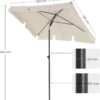 EKSPOZICINĖ PREKĖ Stačiakampis sodo skėtis 180 × 125 cm su reguliuojamu pasvirimu– SONGMICS
