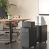 71iZM6+ZHLL._AC_SL1500_ Mobili metalinė dokumentų spintelė su 3 stalčiais, ratukais ir užraktu, juoda – SONGMICS