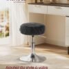 Reguliuojamo aukščio pasukama kosmetinė taburetė 44–60 cm, juoda – VASAGLE