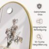 Arkinis viso ūgio veidrodis su atrama, 150 × 40 cm, aukso spalvos – SONGMICS