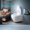 O formos unitazo dangtis su Soft-Close mechanizmu, greitai nuimamas, baltas – SONGMICS