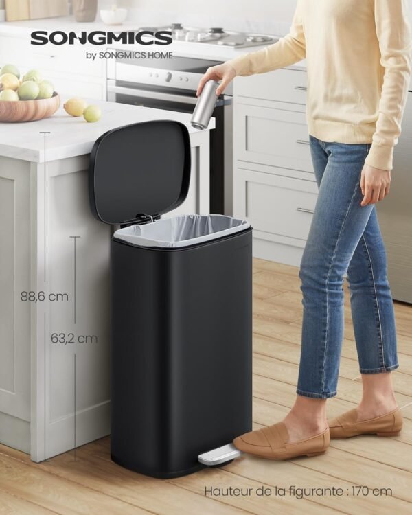 71rqIoJpKtL._AC_SL1500_ Metalinė šiukšliadėžė 50 l su pedalu, juoda – SONGMICS