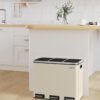 Rūšiavimo šiukšliadėžė 3 × 18 l su pedalais, 54 l– SONGMICS