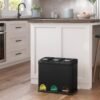 71tkKTOOZdL._SL1500_ Rūšiavimo šiukšliadėžė 3 × 8 l su pedalais, 24 l, juoda – SONGMICS